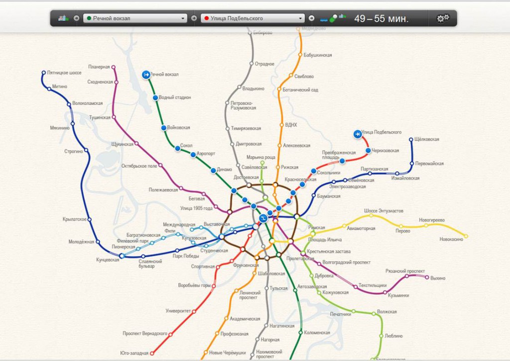 Карта достопримечательностей москвы со станциями метро