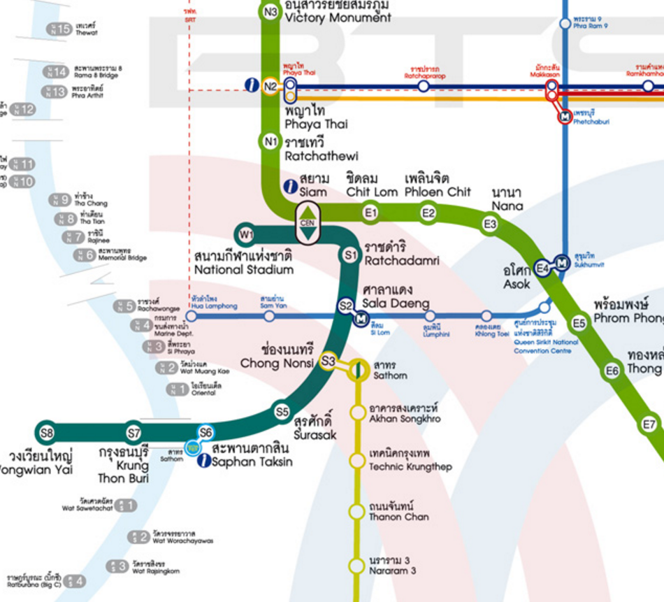Схема метро бангкока на русском языке