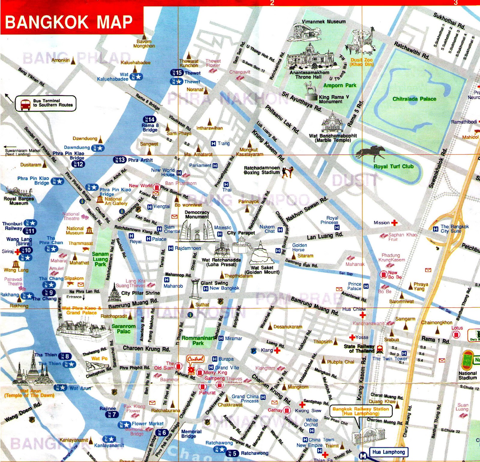 Ближайший бангкока. Туристическая карта Бангкока. Достопримечательности Бангкока на карте. Карта центра Бангкока с достопримечательностями. Карта метро Бангкока с достопримечательностями.