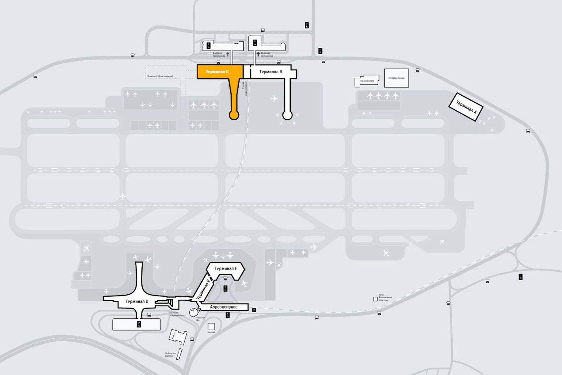 Карта шереметьево терминал с
