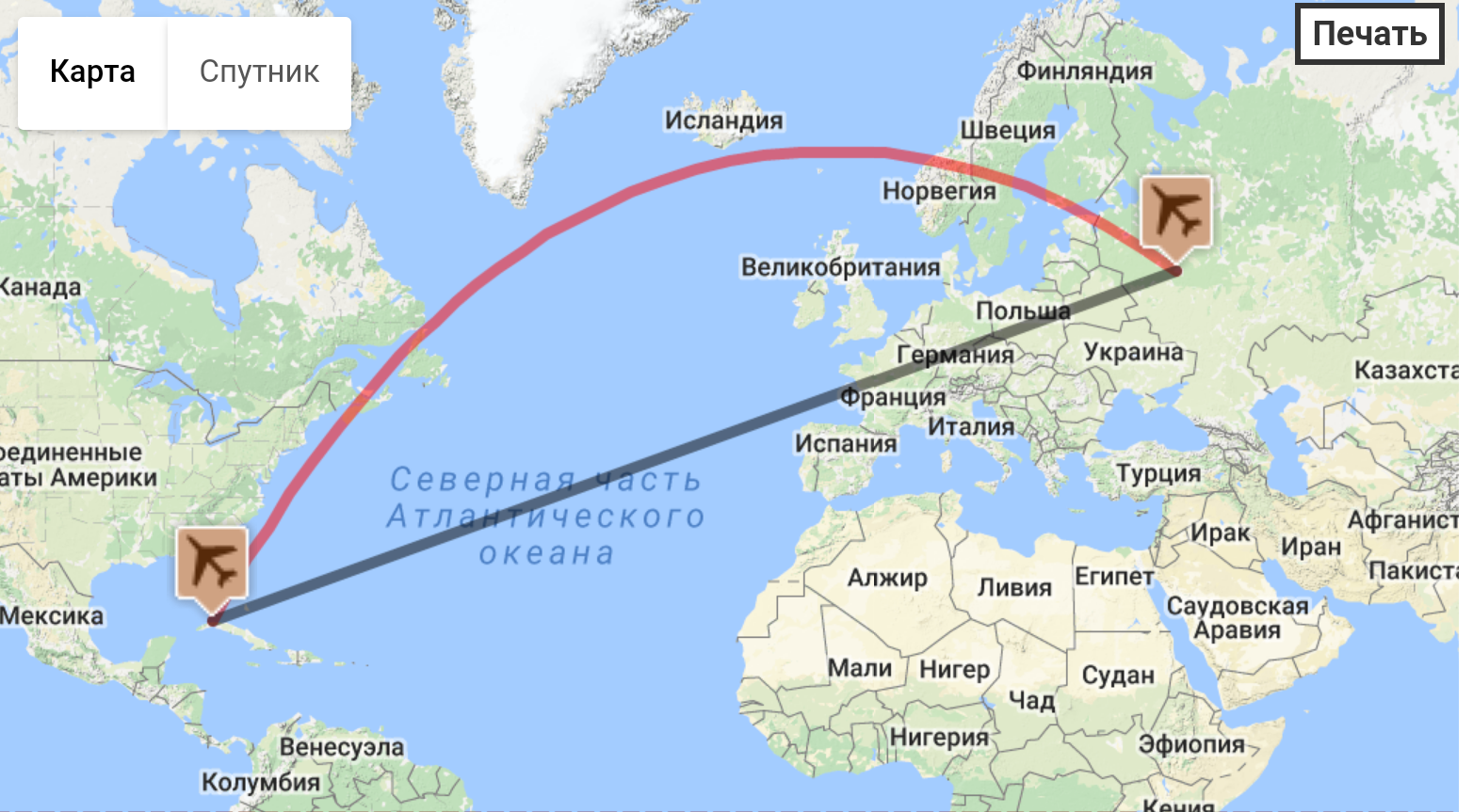 Почему во время полета. Маршрут полета Москва Доминикана на карте. Москва Доминикана путь самолета. Москва Доминикана перелет на карте. Карта полета Москва Куба.
