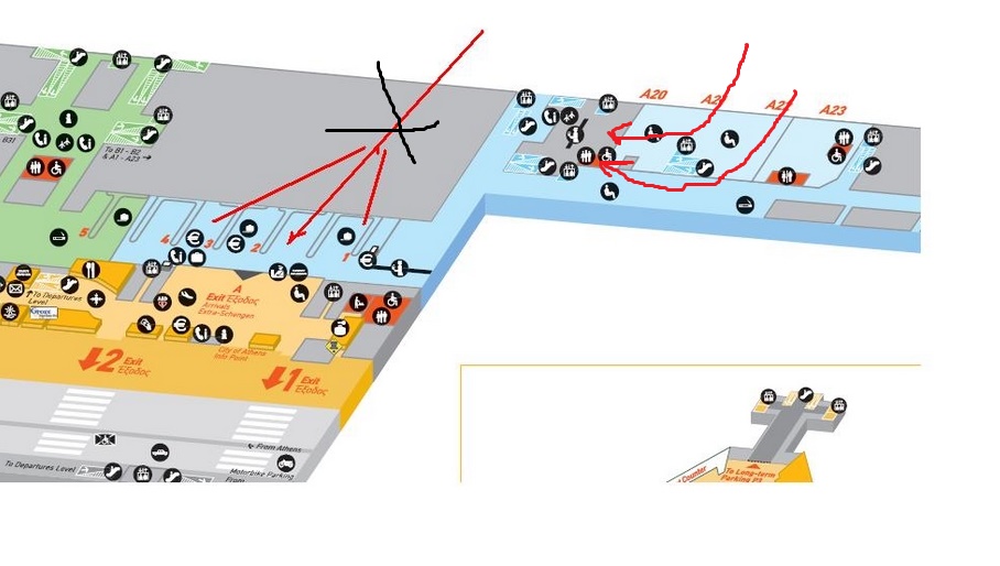 Схема аэропорта афины