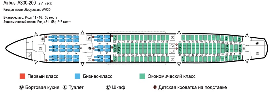 Схема салона а 330