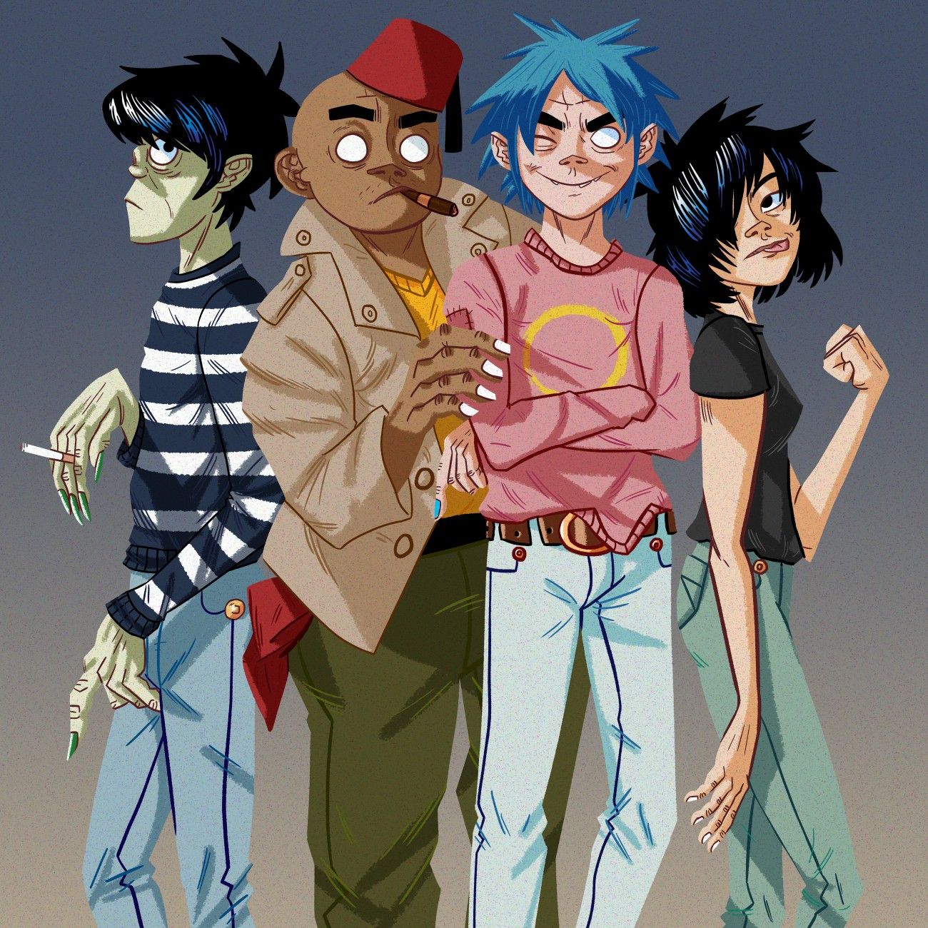 Gorillaz в реальной жизни фото