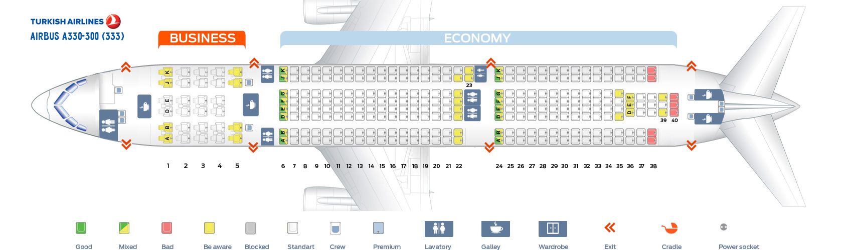 Аэробус а330 200 схема мест в салоне