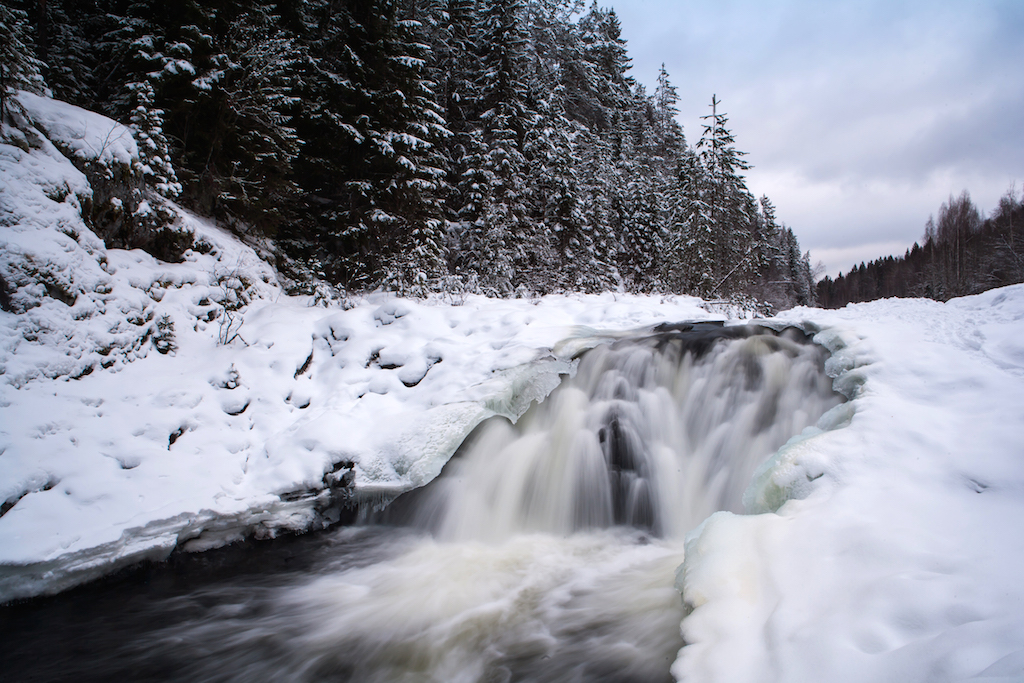 Водопад Кивач 4k