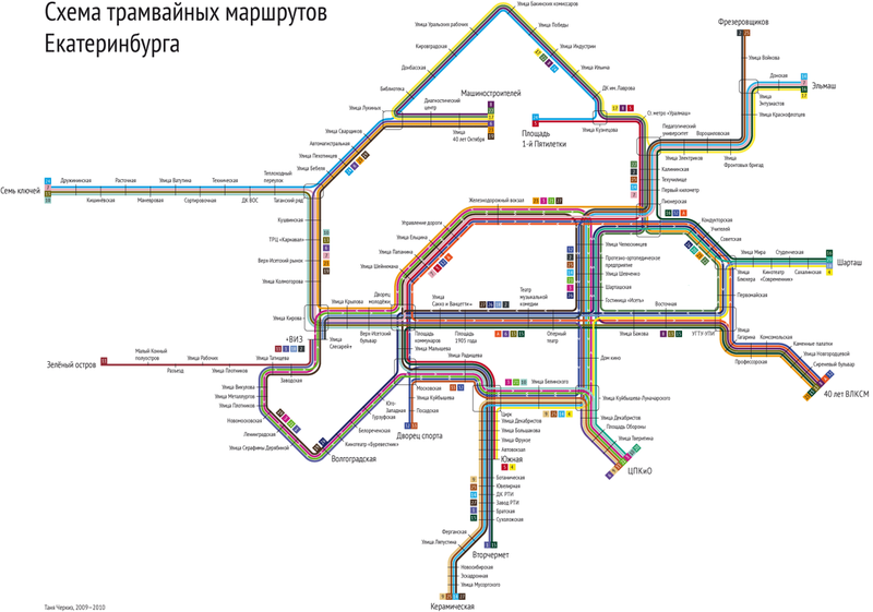 Карта маршрутов трамваев москвы