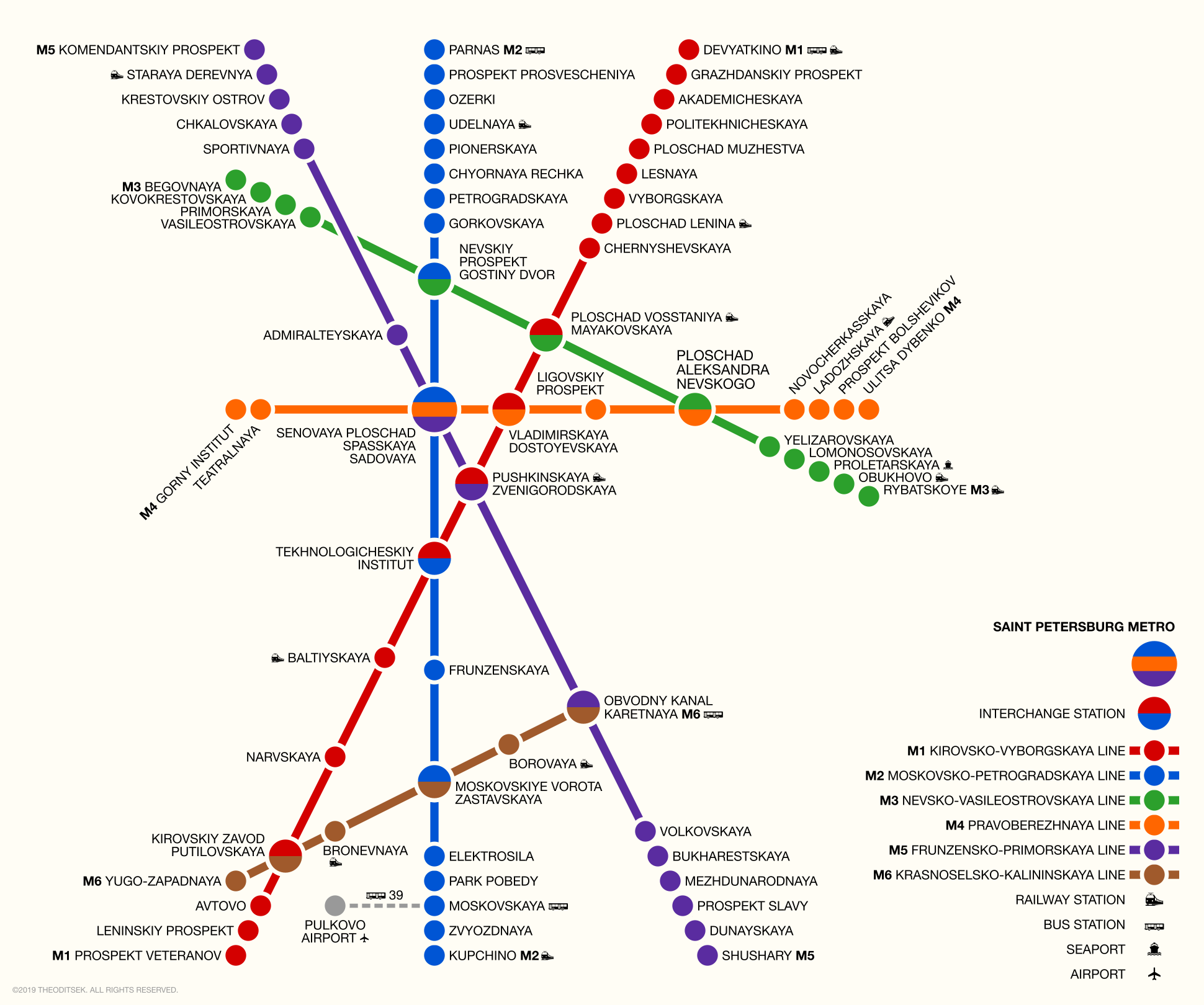 Metro Map St Petersburg