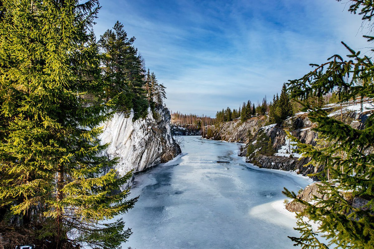 Рускеала карелия фото весной