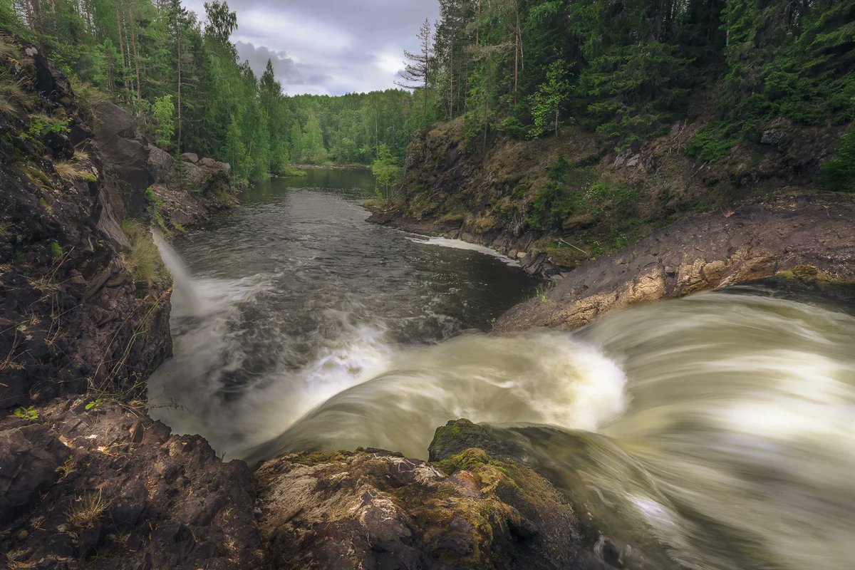 Заповедник Кивач водопад