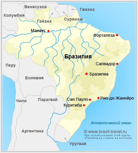 Бразилия сан паулу карта