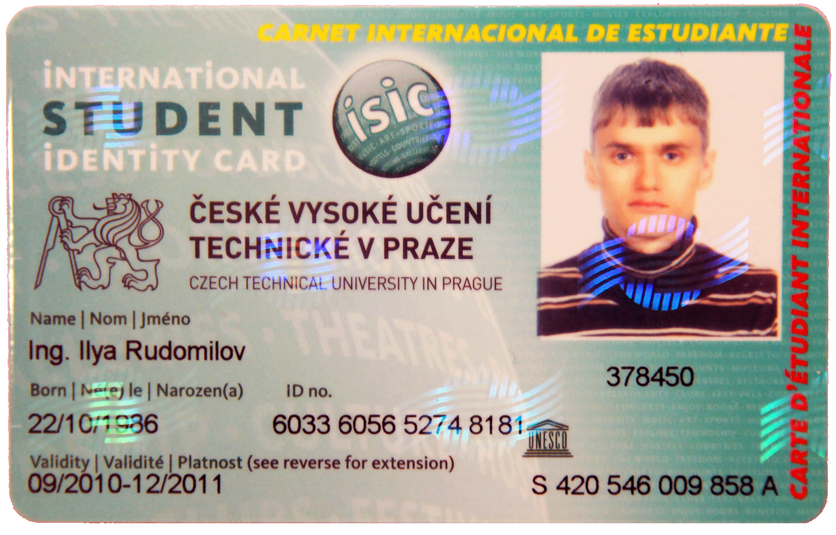 ISIC student Card