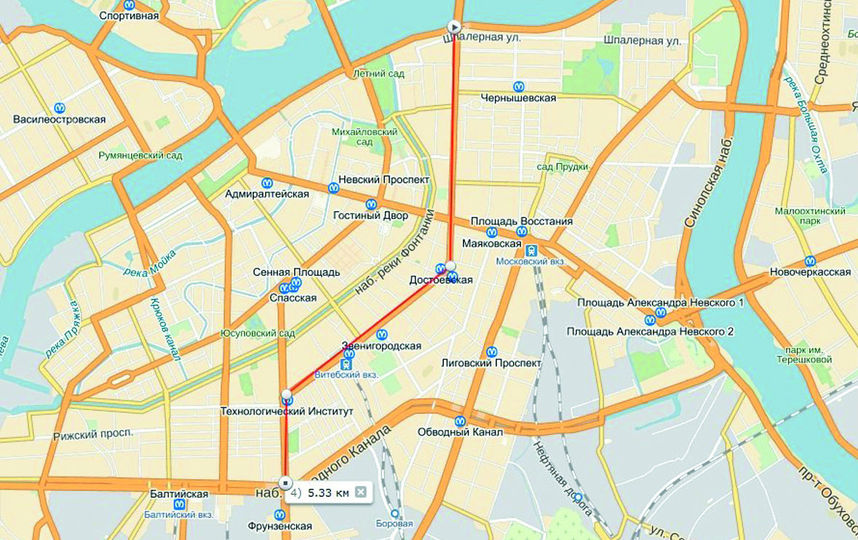 Карта питера как доехать от и до