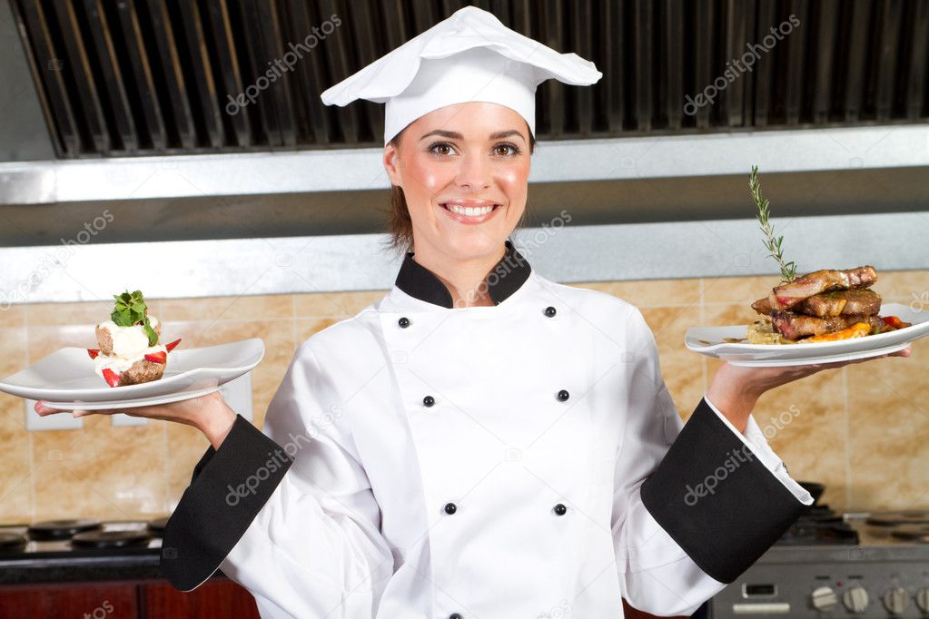 depositphotos 10674553 stock photo female chef holding food