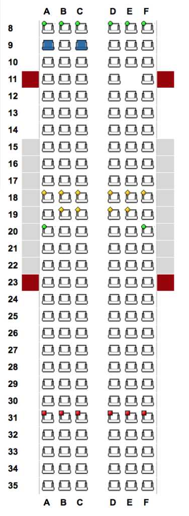 А321 самолет расположение кресел